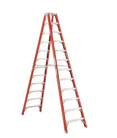 Cuprum 530-12N louisville FM1512 12FT fiberglass twin step ladder - 225kg